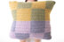 Checkerboard and Stripes Pillow in Lion Brand Basic Stitch Anti Microbial - M23009BSAM - Downloadable PDF