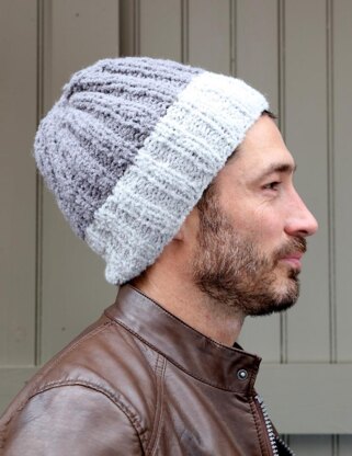 Two Tone Hat in Plymouth Yarn Arequipa Boucle - F804 - Downloadable PDF