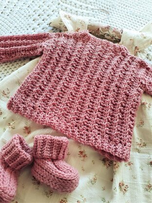 Lace Rib Baby Cardigan