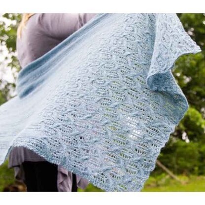 721 Shenandoah Valley Shawl - Knitting Pattern for Women in Valley Yarns 2/14 Alpaca Silk