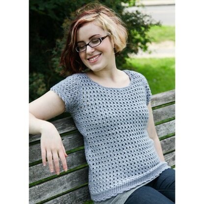 40th Anniversary 11 Cirro Tee - Top Crochet Pattern for Women in Valley Yarns Northfield