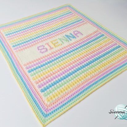 EASY Personalised Summer Rainbow Baby Blanket