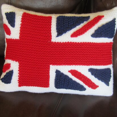 Union Jack 12"x16"/30x40cm knit pillow cover