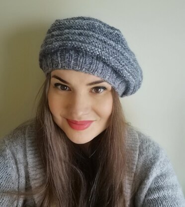 Ava Beret for Aran yarn