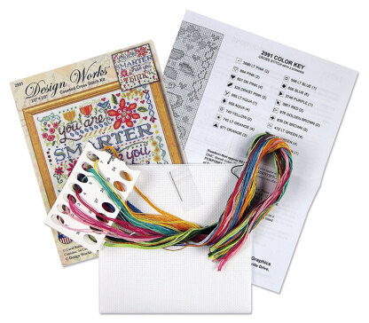 Design Works Smarter Cross Stitch Kit - 25cm x 25cm