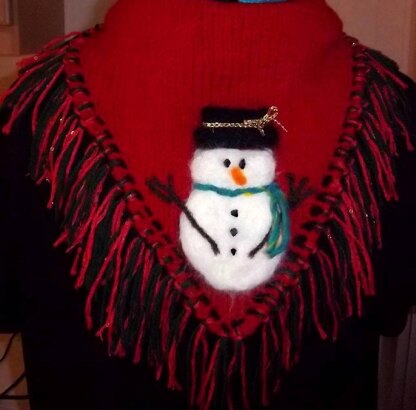 Easy Jolly Snowman Neck Scarf/Cowl