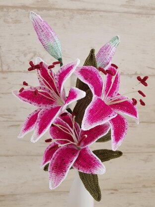 Brazilian Embroidery Design Stargazer Lily