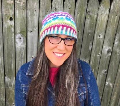 Fair Isle Love Beanie