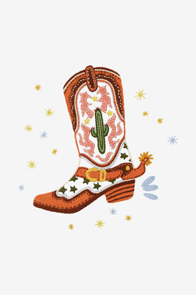 DMC Cowboy Boot Embroidery Pattern - PAT1905 - Downloadable PDF