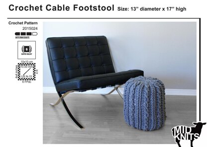 Crochet Cable Footstool (2015024)