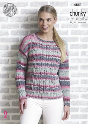 Sweater & Cardigan in King Cole Drifter Chunky - 4851 - Downloadable PDF