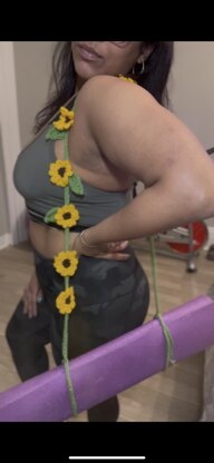Crochet Floral Leaf Yoga Mat Straps