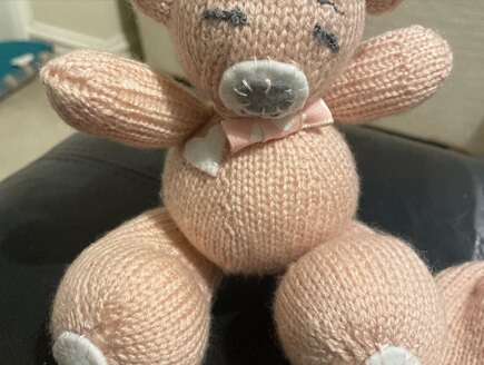 Teddy and hat in pink, grey or blue #2