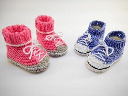 Strickanleitung - Baby Turnschuhe SNEAKERS - No.174