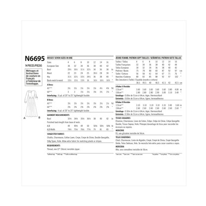 New Look N6695 Misses' Dresses N6695 - Paper Pattern, Size A (4-6-8-10-12-14-16)