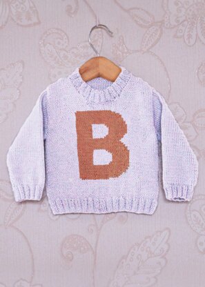 Intarsia - Letter B Chart - Childrens Sweater