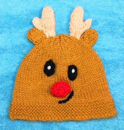 Christmas Reindeer Baby Hat - Newborn - 2 years