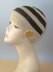 Moss (Seed) Stitch Stripe Button Up Beanie Hat