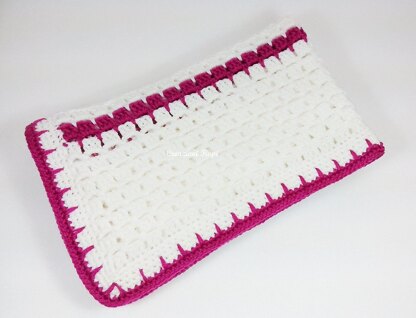 Plum block baby blanket