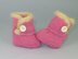 Baby Fur Trim One Button Booties (Bootees)