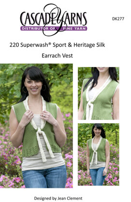 Earrach Vest in Cascade 220 Sport and Heritage Silk - DK277