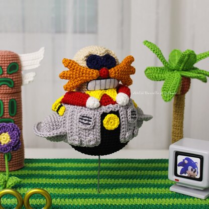 Dr. Eggman Amigurumi Crochet Pattern – PDF Digital Download (English)