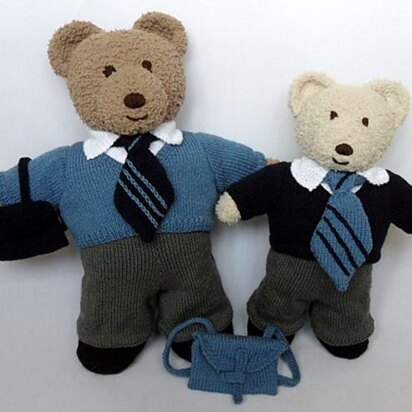 Teddy Bear Clothes - Boys School Uniform DK Cuddle & Snuggle - knitting pattern