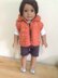 Dolls hooded gilet and dungarees