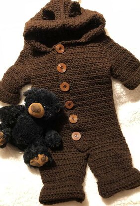 Crochet Baby Bear Snowsuit PDF