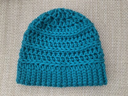 Jade green chunky hat