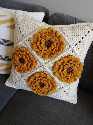 Sunflower Pillow Cover