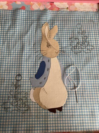 Peter Rabbit Applique / Embroidery Cushion #3