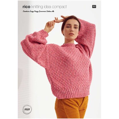 Sweater in Rico Creative Lazy Hazy Summer Cotton DK - KIC1021 - Downloadable PDF