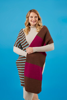 Paintbox Yarns Spirited Striped Scarf PDF (Free)