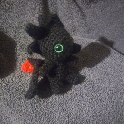 HTTYD Toothless night fury inspired crochet pattern u.s. terms