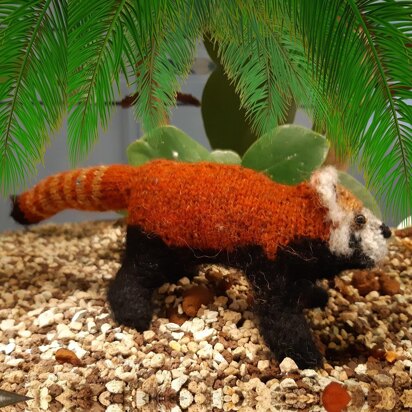 Red panda - knitting pattern