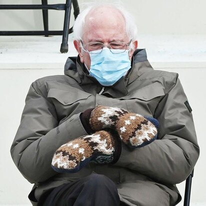 Bernie's Mittens Inspired Mosaic Crochet Square