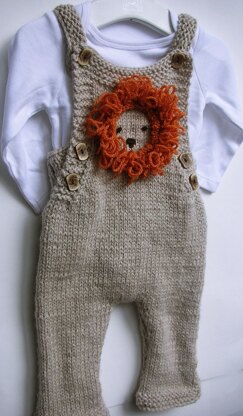 Dungaree with loopy lion motif