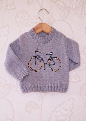 Intarsia - Bicycle Chart - Childrens Sweater