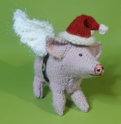 Flying Christmas pig