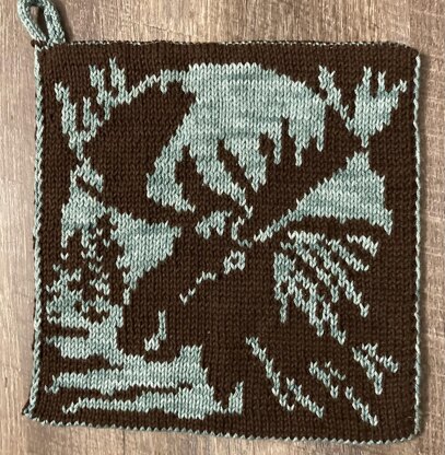 Woodland Moose Potholder