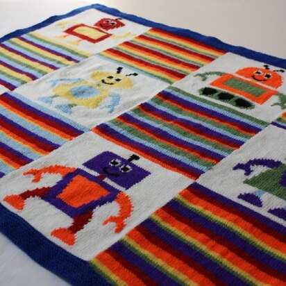 The Knitbots baby blanket