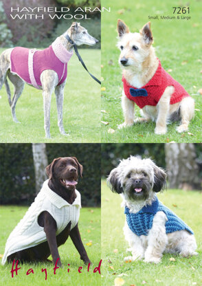 Dog Coats in Hayfield Aran With Wool and Snuggly Snowflake Chunky - 7261 - Downloadable PDF