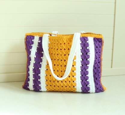 Reversible Carry all Crochet Tote Bag