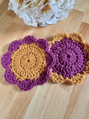 Polka Dot Flower Coaster