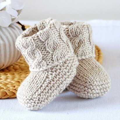 Knitted baby slippers patterns on sale free