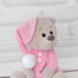 Plush bear in sleepwear