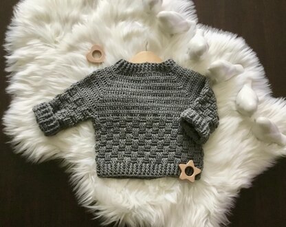 Harmony Basketweave Boy & Girl Sweater N 638