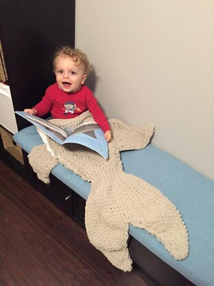 Shark Tail Blanket Crochet pattern by Crochet by Jennifer