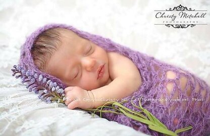 Mohair Bonnet & Wrap for Newborn